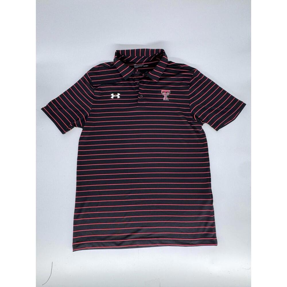 Under Armour Men's Texas Tech Heatgear Golf Polo Shirt Striped Small